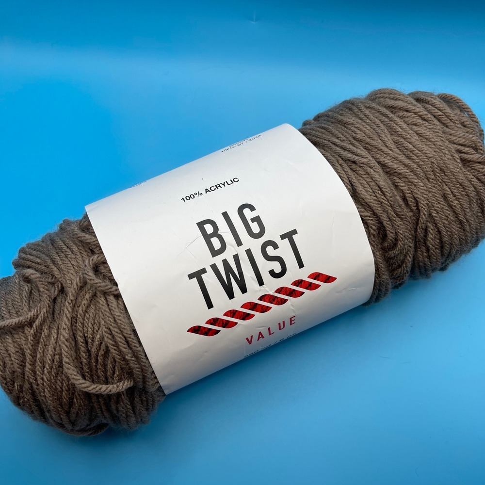 Big Twist Value Yarn Taupe 100% Acrylic‎ Medium 4 Worsted Weight 380 Yards